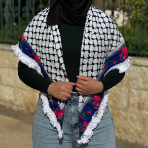Felahi Kuffiyeh - Blue Floral