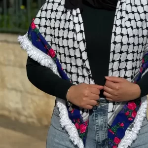 Felahi Kuffiyeh - Blue Floral