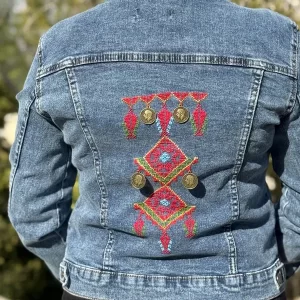 Tatreez Denim Jacket with Coins