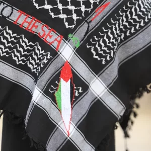 Kuffiyeh - Hand Embroidered - From The River To the Sea