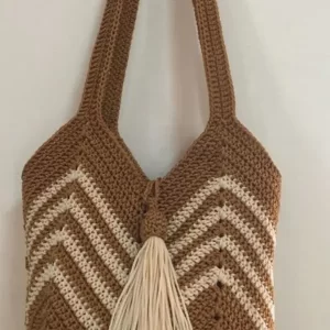 Hand-Crocheted Chevron Handbags