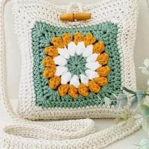 Hand-Crocheted Flower Purse